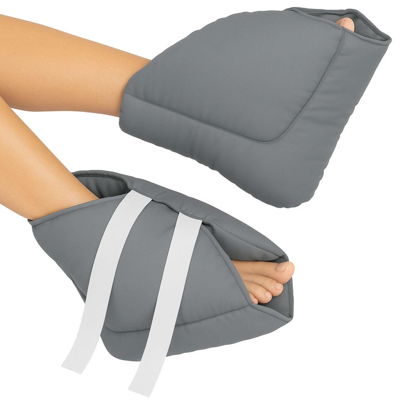 XtraComfort Heel Protector Cushion Pair Foot Boot for Swollen Feet Sore Ankles Pressure Ulcers Sleeping and Recovering Post Surgery Elevator Leg Rest Protection for Pain Relief Washable
